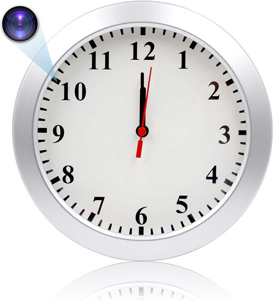SpionProfi Überwachungskamera Wanduhr Mini Kamera Video Aufnahme Ton Haus Zimmer Überwachung (1-tlg., Versteckte Kamera Mini Spycam Spion Cam in Wanduhr) von SpionProfi