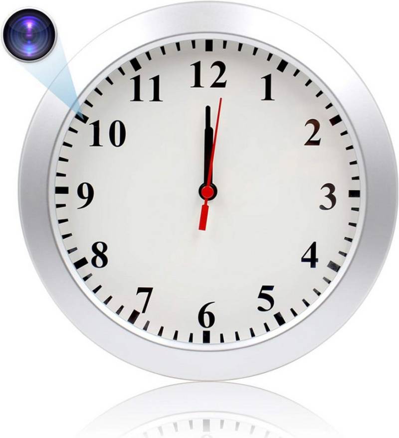 SpionProfi Überwachungskamera Wanduhr Mini Kamera Video Aufnahme Ton Haus Zimmer Überwachung (1-tlg., Versteckte Kamera Mini Spycam Spion Cam in Wanduhr) von SpionProfi
