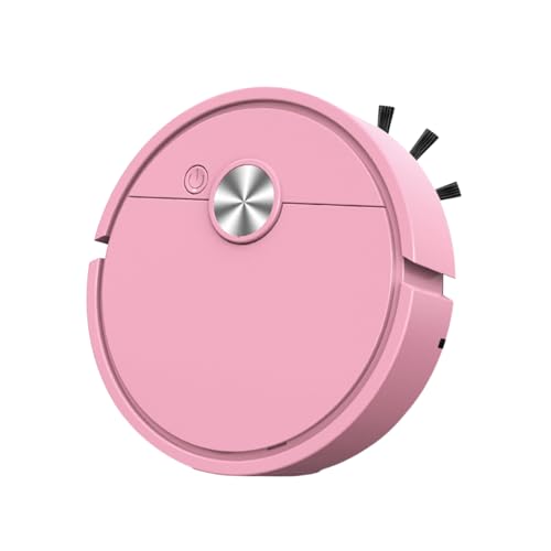 Saugroboter, starke Saugkraft zum Entfernen von Haaren, Staub, intelligente Navigation, ultradünn und geräuschlos, für tiefe Bodenreinigung, Saugroboter, ideal für Tierhaare Hartböden Teppich (Rosa) von SpirWoRchlan