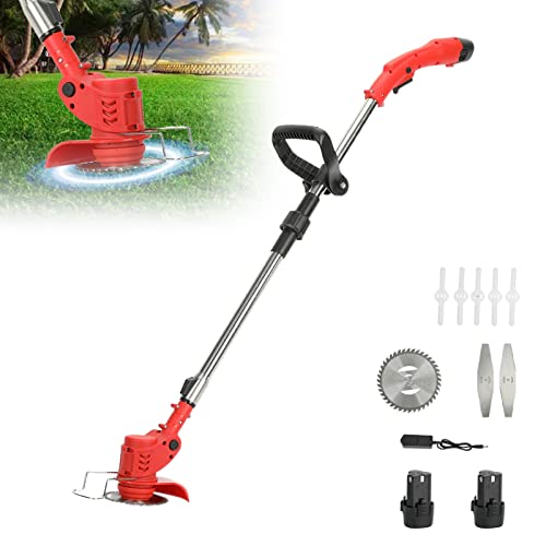 SpirWoRchlan Akku-Rasentrimmer 21v Elektrischer Rasentrimmer-Rasentrimmer mit 2.0ah Akku-Batterie Fäule b von SpirWoRchlan