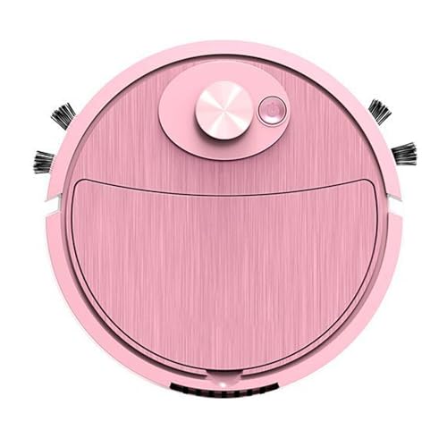 SpirWoRchlan Mini Reiniger Kehrroboter mit Akku Roboter Automatischer Saugroboter Ultra Slim Leise Reinigt Hartböden bis Mittelflor Teppiche Integraler Speicher Mehrere Reinigungsmodi Rosa von SpirWoRchlan