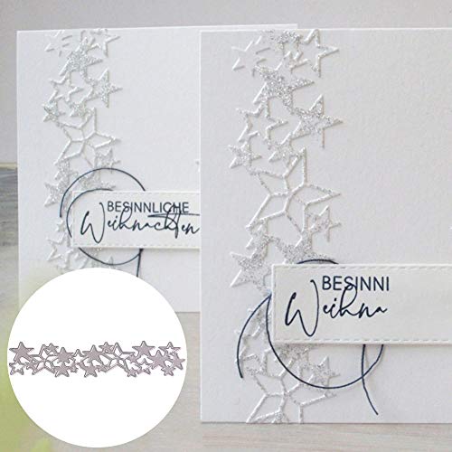 SpirWoRchlan Stanzmaschine Stanzschablone,Scrapbooking Prägeschablonen Stanzformen Schablonen Für Scrapbooking Fotopapier Karten Handwerk Prägen DIY Geburtstagsgeschenk Sterne von SpirWoRchlan