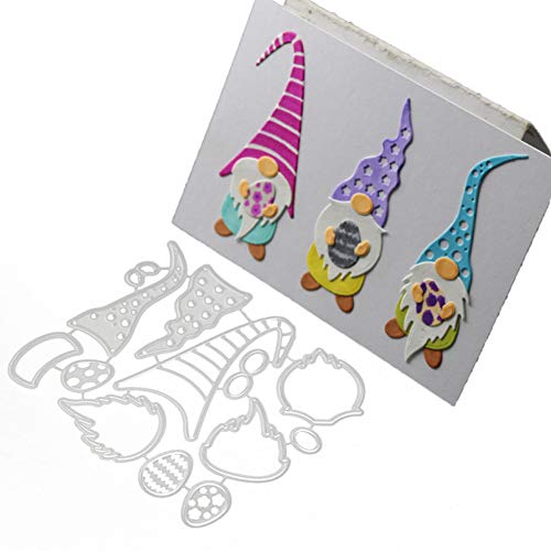 SpirWoRchlan Stanzmaschine Stanzschablone,Scrapbooking Prägeschablonen Stanzformen Schablonen Für Scrapbooking Fotopapier Karten Handwerk Prägen DIY Geburtstagsgeschenk Weihnachtsgnom von SpirWoRchlan
