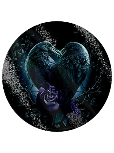 Spiral Raven Heart Unisex Schneidebrett multicolor Glas Gothic, Horror von Spiral