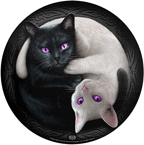 Spiral Ying Yang Cats Unisex Schneidebrett multicolor Glas Gothic, Horror von Spiral