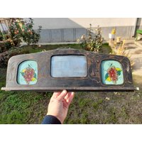 Antiker Holz Spiegel/Spiegel Handtuchhalter/Vintage von SpiralshopDesigns