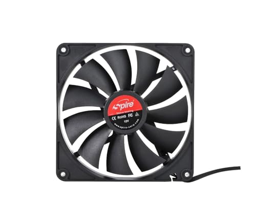 Computerlüfter 14cm - 200-1700 RPM PC Kühlung - Leiser Betrieb von bis zu 28 dB - 4-poliger Anschluss und Steckdose von Spire