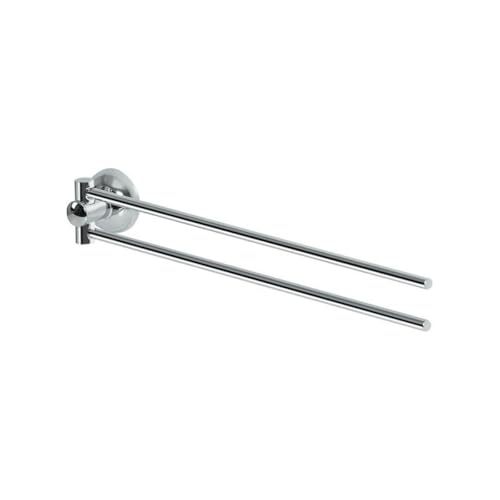 Spirella Kollektion Campagne, Handtuchhalter mit beweglicher Schiene 35 x 4,5 cm, verchromtes Metall, Grau, 35 x 4,5 cm von Spirella