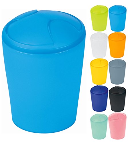 Spirella Kosmetikeimer "Move" Abfalleimer Schwingdeckeleimer | Kunststoff | 2 Liter und 5 Liter |Hellblau von Spirella