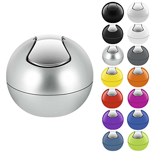 Spirella 10.14973 Kosmetikeimer 1 Liter Abfalleimer Schwingdeckeleimer Tischabfalleimer Bowl Silber Spirella 10.14973 Kosmetikeimer 1 Liter Abfalleimer Schwingdeckeleimer Tischabfalleimer Bowl Silber von Spirella