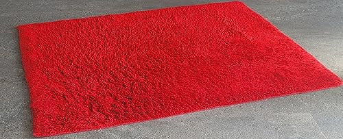 Spirella 10.15590 Badteppich 60 x 90 cm, True Red, 100% Bio-Baumwolle von Spirella