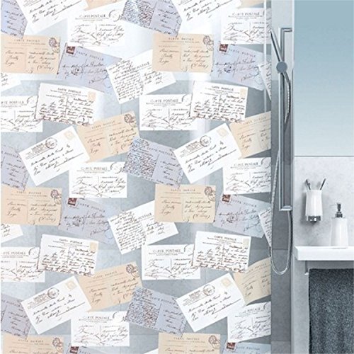 Spirella 10.16130 Vinyl-Duschvorhang 180 x 200 cm, Carta Beige von Spirella