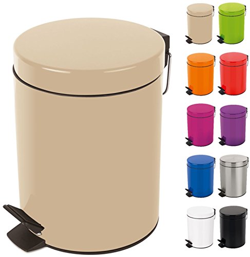 Spirella Kosmetikeimer Sydney Beige Mülleimer Treteimer Abfalleimer - 5 Liter – mit herausnehmbaren Inneneimer Spirella Kosmetikeimer Sydney Beige Mülleimer Treteimer Abfalleimer - 5 Liter – mit herausnehmbaren Inneneimer von Spirella