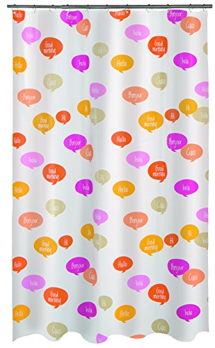 Spirella 10.18686 DV-PEVA CIAO ORANGE/PINK, 180X200 cm Duschvorhang, 180 x 200 cm von Spirella