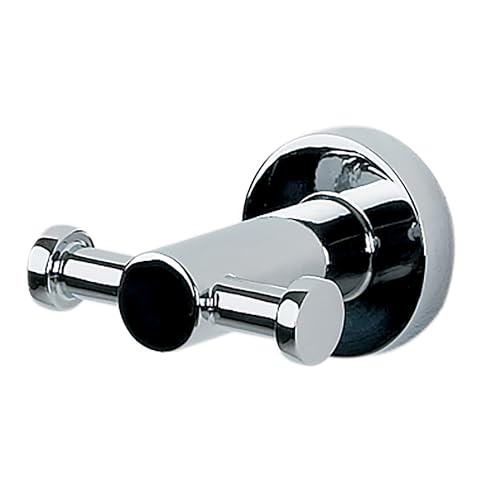 Spirella 1006421 Accessoireserie Atlantic Chrom BADETUCHSTANGE 60 cm, Silber/Schwarz von Spirella