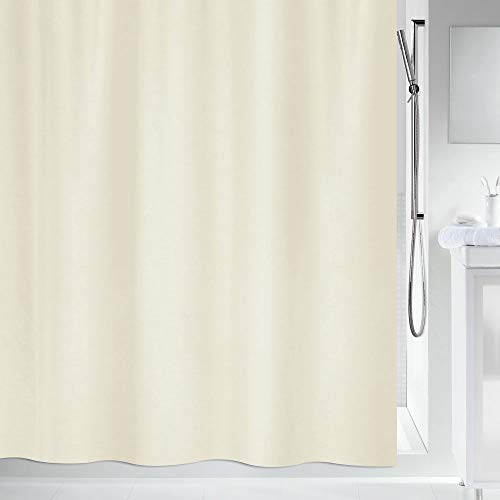 Spirella Anti-Schimmel Duschvorhang - Anti-Bakteriell, waschbar, wasserdicht - Polyester, „Maya“ 180x200cm Beige von Spirella