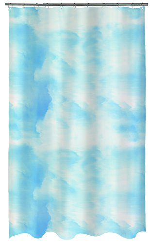 Spirella Anti-Schimmel Duschvorhang - Anti-Bakteriell, waschbar, wasserdicht, Polyester, „Wolken“ 180x200cm Blau von Spirella