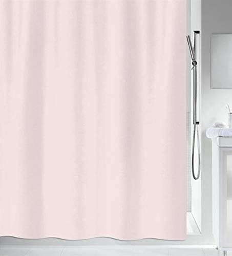 Spirella Anti-Schimmel Duschvorhang - Anti-Bakteriell, waschbar, wasserdicht - Polyester, „Primo “ 120x200cm Rosa von Spirella