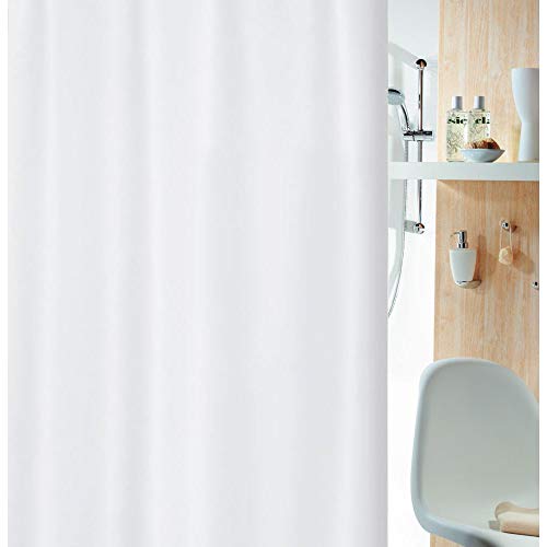 Spirella Anti-Schimmel Duschvorhang "Securitas" Anti-Bakteriell, Polyester 240x180cm Weiß - Made in Europe - Trevira CS DIN 4102 von Spirella