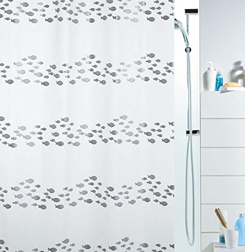 Spirella Anti-Schimmel Duschvorhang "Shore Fische" Anti-Bakteriell, waschbar, wasserdicht PEVA 180x200cmWeiß Spirella Anti-Schimmel Duschvorhang "Shore Fische" Anti-Bakteriell, waschbar, wasserdicht PEVA 180x200cmWeiß von Spirella