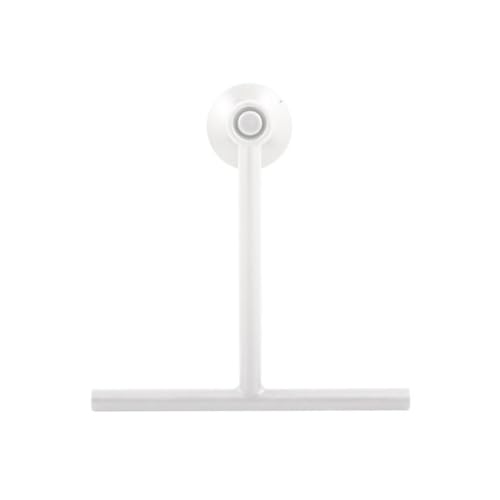 Spirella Duschabzieher Badezimmerwischer Bad-und Duschwischer mit Saugnapf Wandaufhänger-Kunststoff-22x23cm-Weiß, White, Unique von Spirella
