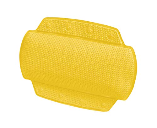 Spirella - Badewannenkissen Alaska Mit 8 Saugnäpfen Antibakteriell - Rutschhemmend Waschbar - Gelb - 23 x 32 cm von Spirella