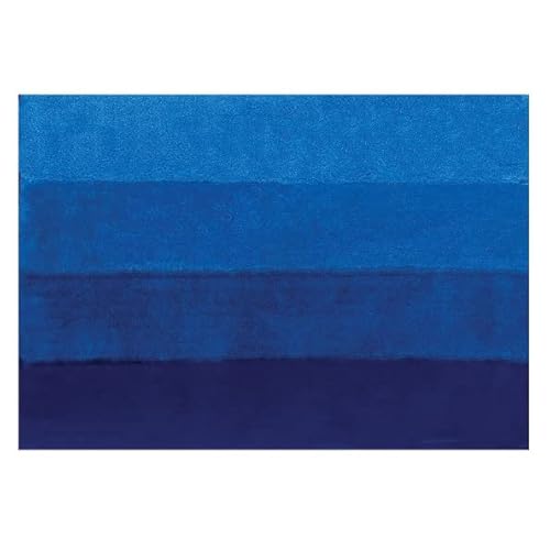 Spirella Badteppich Badematte Badvorleger Duschvorleger Mikrofaser Hochflor flauschig 55x65 cm – Blau von Spirella