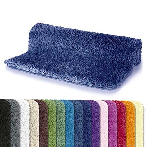 Spirella Badteppich Badematte Duschvorleger Mikrofaser Hochflor | flauschig | rutschhemmend | geeignet für Fußbodenheizung | 80x150 cm | Marineblau Spirella Badteppich Badematte Duschvorleger Mikrofaser Hochflor | flauschig | rutschhemmend | geeignet für Fußbodenheizung | 80x150 cm | Marineblau von Spirella