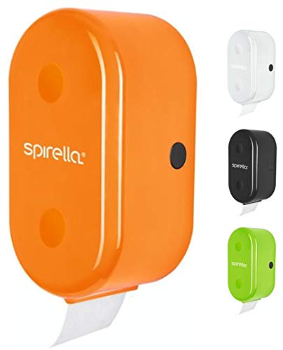 Spirella WC Rollenhalter + Ersatzrollenhalter "Cube" zum kleben oder bohren Orange von Spirella