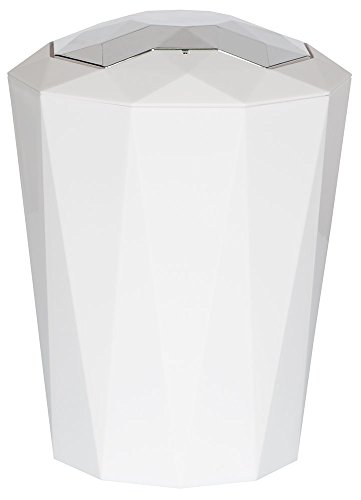 Spirella Design Kosmetikeimer Crystal mit Schwingdeckel 5 Liter (ØxH): 20,5 x 23 cm Weiss von Spirella