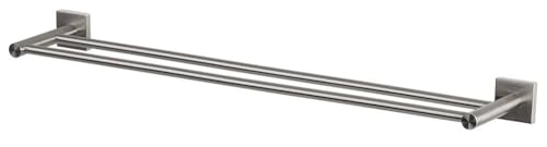 Spirella Doppel Handtuchstange Edelstahl Handtuchhalter Bad Handtuchständer Halter Badezimmer NYO-60cm-zum Schrauben oder Kleben, Grey, 60X12.5 Spirella Doppel Handtuchstange Edelstahl Handtuchhalter Bad Handtuchständer Halter Badezimmer NYO-60cm-zum Schrauben oder Kleben, Grey, 60X12.5 von Spirella