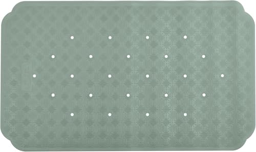 Spirella Duschmatte Ruby Badematte Duscheinlage antibakteriell rutschfest mit Saugnäpfen - Grün - ca. 70 x 40 cm - Naturkautschuk, Unique Spirella Duschmatte Ruby Badematte Duscheinlage antibakteriell rutschfest mit Saugnäpfen - Grün - ca. 70 x 40 cm - Naturkautschuk, Unique von Spirella