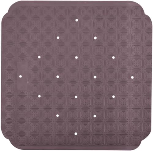 Spirella Duschmatte Ruby Badematte Duscheinlage antibakteriell rutschfest mit Saugnäpfen-Taupe-ca. 70 x 40 cm-Naturkautschuk, Gummi, Grey, 70 x 40 von Spirella