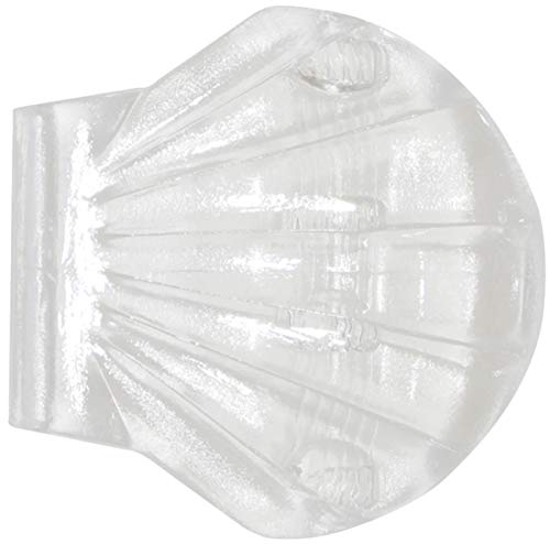 Spirella Duschvorhangklammer - 2 Stück - Transparent Wandfixierung für Duschvorhang zum Kleben Muschel Shell Clip, Cristal von Spirella