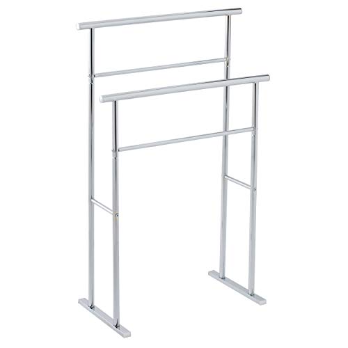 Spirella Handtuchständer Bridge H x B x T: ca. 94 x 65 x 25 cm Handtuchhalter aus verchromtem Metall in Edelstahl-Optik Badehandtuchhalter mit 2 Handtuchstangen als Badaccessoire, Silber Spirella Handtuchständer Bridge H x B x T: ca. 94 x 65 x 25 cm Handtuchhalter aus verchromtem Metall in Edelstahl-Optik Badehandtuchhalter mit 2 Handtuchstangen als Badaccessoire, Silber von Spirella