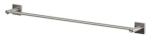 Spirella Handtuchstange Edelstahl Handtuchhalter Bad Handtuchständer Halter Badezimmer NYO - 60cm - zum Schrauben oder Kleben, Grau von Spirella