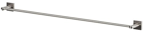 Spirella Handtuchstange Edelstahl Handtuchhalter Bad Handtuchständer Halter Badezimmer NYO - 80cm - zum Schrauben oder Kleben, Grau von Spirella