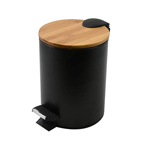 Spirella Kosmetikeimer 3 Liter Edelstahl Bambus mit Absenkautomatik und Inneneimer Adonis Badezimmer Mülleimer Softclose Abfalleimer Schwarz Spirella Kosmetikeimer 3 Liter Edelstahl Bambus mit Absenkautomatik und Inneneimer Adonis Badezimmer Mülleimer Softclose Abfalleimer Schwarz von Spirella