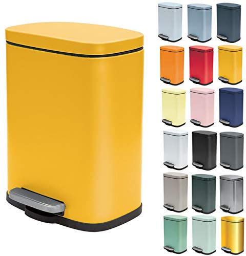 Spirella Kosmetikeimer 5 Liter Edelstahl mit Absenkautomatik und Inneneimer Akira Badezimmer Mülleimer Softclose Abfalleimer Gelb, Jaune Mat, 5 litres Spirella Kosmetikeimer 5 Liter Edelstahl mit Absenkautomatik und Inneneimer Akira Badezimmer Mülleimer Softclose Abfalleimer Gelb, Jaune Mat, 5 litres von Spirella