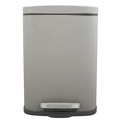 Spirella Kosmetikeimer 5 Liter Edelstahl Mit Absenkautomatik Und Inneneimer Akira Badezimmer Mülleimer Softclose Abfalleimer Taupe Matt von Spirella