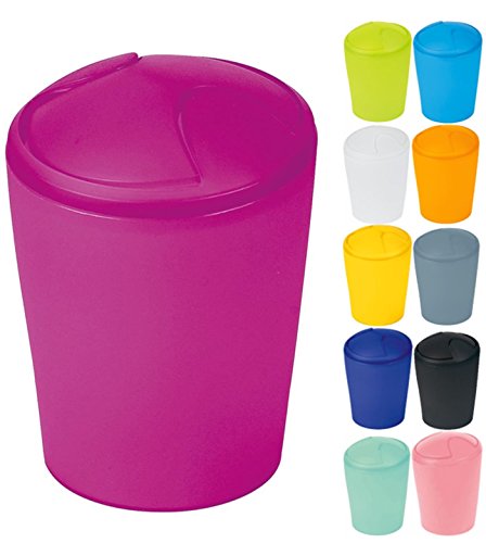 Spirella Kosmetikeimer "Move" Abfalleimer Schwingdeckeleimer | Kunststoff | 2 Liter und 5 Liter |Pink von MSV