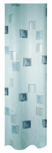 Spirella Milano Duschvorhang mit Perl-Effekt, Textil/Polyester, 180 x 200 cm, weiß/Silber/grau von Spirella