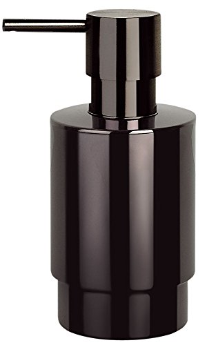 Spirella Premium Seifenspender Nyo in edlem Design | Flüssigseifen-Spender aus Edelstahl | Fassungsvermögen: 200ml | ØxH: 6,5 x 14 cm | Schwarz von Spirella