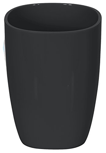 Spirella Pure Black Zahnbecher Badaccessoires, Polystyrene, 10 x 7.5 x 7.5 cm von Spirella