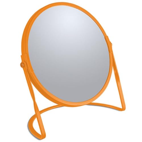 Spirella Schminkspiegel Kosmetikspiegel Badezimmerspiegel Akira 5-Fach Vergrößerung-matt, Orange Mat, Unique Size von Spirella