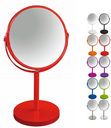 Spirella Schminkspiegel Kosmetikspiegel Standspiegel Badezimmerspiegel Sydney 2-Fach Vergrößerung - Ø 17cm - Rot Spirella Schminkspiegel Kosmetikspiegel Standspiegel Badezimmerspiegel Sydney 2-Fach Vergrößerung - Ø 17cm - Rot von Spirella