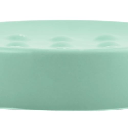 Spirella Seifenschale Steinoptik dekorative Badausstattung Seifenablage Tube Maße: 11 x 11 x 3 cm - Grün matt von Spirella