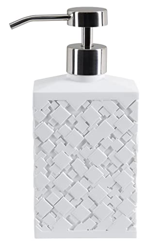Spirella Seifenspender Agda | mit Pumpe | Flüssigseifen-Spender | Polyresin | 300ml | Langliebig und Robust | Weiß, Unique von Spirella