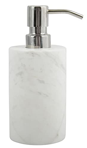 Spirella Seifenspender Sana | Flüssigseifen-Spender | Marmor | 300ml | Langliebig und Robust | Weiß, White, Standard von Spirella