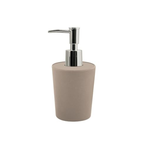 Spirella Seifenspender Takeo | mit Edelstahlpumpe | Flüssigseifen-Spender | Bambus | 200ml | Langliebig, Umweltfreundlich und Robust | Taupe von Spirella